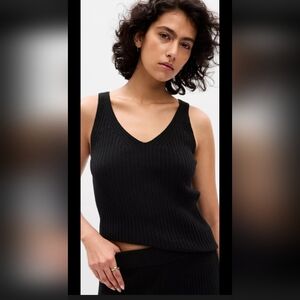 Gap SEALED! NWT! Cashsoft Ribbed Tank Top #792230 in Black. Sz L Tall. R2S!!